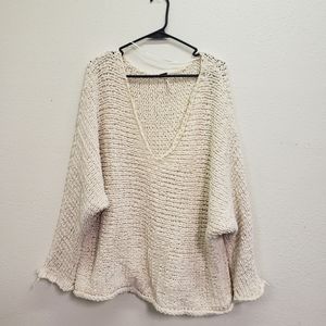 Free people chunky knit oversized sweater size L